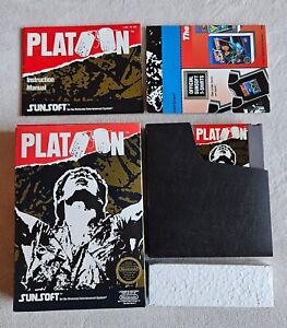 PLATOON FIRST PRINT NINTENDO NES COMPLETE IN BOX W/ POSTER GREAT CONDITION