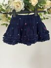 JOULES Lillian Skirt Girls Age 3 & 11 Navy Star Print Tutu Style Lined NEW OX38