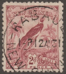 EDSROOM-19890 New Guinea 20 Used SON Aug 12, 1931 Rabaul Cancel - Picture 1 of 2