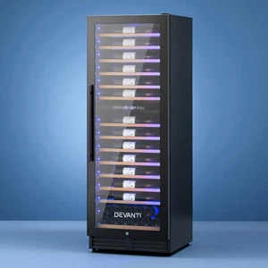 Devanti Wine Fridge Cooler Dual Zone 128 Bottles - Picture 1 of 7