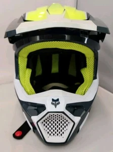 Fox Racing Motocross Youth V1 Flora Helmets-Dark Indigo-Youth Large - Bild 1 von 8