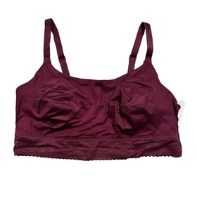 Women's So Soft Bralette - Auden Burgundy XXL, Red - Picture 1 of 2