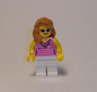 LEGO MiniFigure Girl in pink striped shirt Creator Beachside Vacation