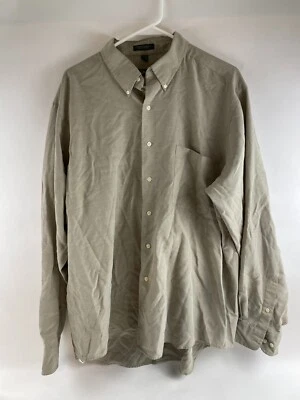 Arrow Shirt Men's Size 17-17.5 36/37 XL Tan Button Down Long Sleeve Pocket - Image 1 of 4