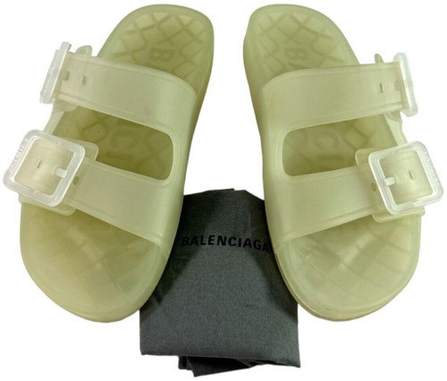 Sandali da donna BALENCIAGA Plastica Trasparente Fibbia Maiorca 37 7 US