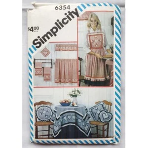 Patrón de costura delantal almohadas soporte para olla toallas de té mantel simplicidad 6354 G - Imagen 1 de 3