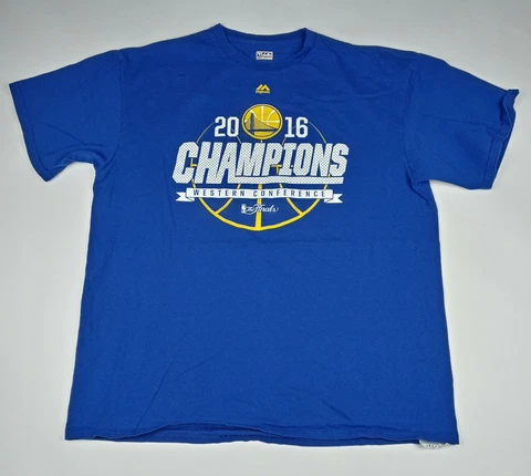 MAJESTIC Golden State Warriors T-Shirt 2016 NBA Finals West Champions Men's XL Cover