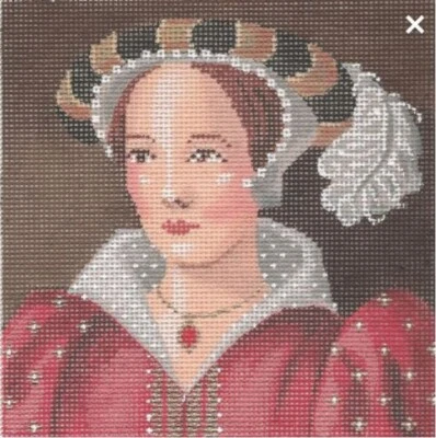 Needlepoint Handpainted Labors of Love Tudors Katherine Parr 5x5 - Image 1 of 4