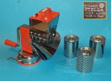 STELLA Grattugia Vintage in acciaio con 4 Rulli e Scatola - Affetta Trita Taglia