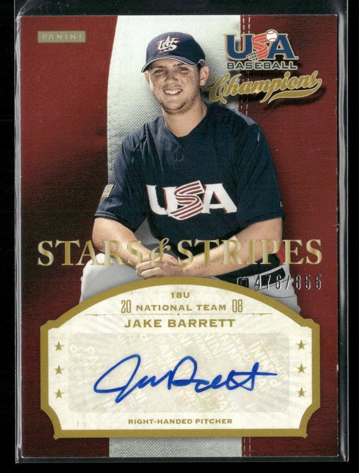 2013 Panini USA Stars & Stripes Signatures #JBR Jake Barrett Auto /855 Yankees - Image 1 of 2