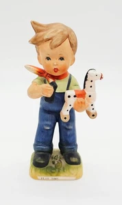 Play Time Figurine Erich Stauffer U8561 (Hummel Style) Boy w Toy Rocking Horse - Picture 1 of 12