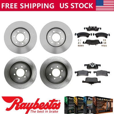 For 2003-2006 Lincoln Navigator Front Rear Brake Rotors & Ceramic Brake Pads - Image 1 of 4