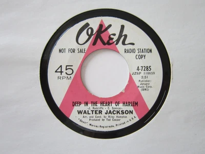 60s SOUL Walter Jackson DEEP IN THE HEART My One Chance OKEH #7285 Promo EX - Image 1 of 2