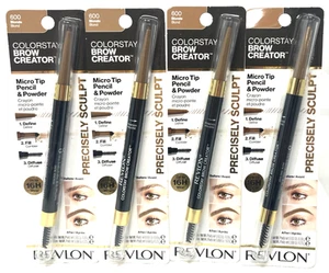 (4) Revlon Colorstay Brow Creator Micro Tip Pencil & Powder Sealed 600 - Blonde - Picture 1 of 3
