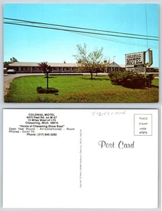 Postal de Chesaning Michigan Colonial Motel Roadside X894 - Imagen 1 de 1