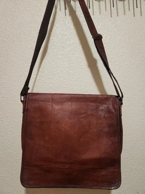 Brown Leather Laptop Computer Bag - Image 1 of 4