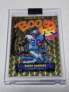 2025 Wildcard Haunted Hits Multi Sport Barry Sanders True 1/1 BOO!Gold Vinyl - Picture 1 of 8