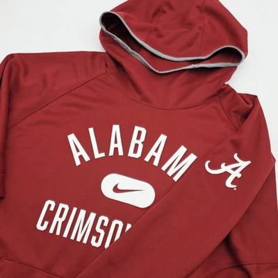 Moletom com capuz Nike Dri Fit masculino 2XL Alabama carmesim Roll Tide NCAA Center Swoosh DD6065 - Imagem 1 de 4