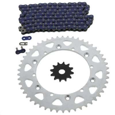 Yamaha YZ125 125 1993 1994 1995 1996 cadena azul y piñón 12/50 116L Foto 1 de 4
