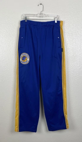 Golden State/San Francisco Warriors Warm Up Pants Reebok Size 3XL Blue/Yellow Cover