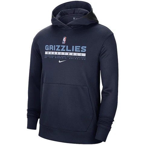 Memphis Grizzlies Nike Spotlight On Court Practice Pullover Hoodie Men's Large Cover