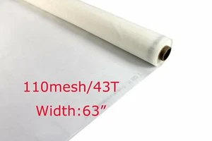 TECHTONGDA 63'' 43T 1 Yard Silk Screen Printing Fabric Mesh 110 Mesh Count(43T) - Picture 1 of 4