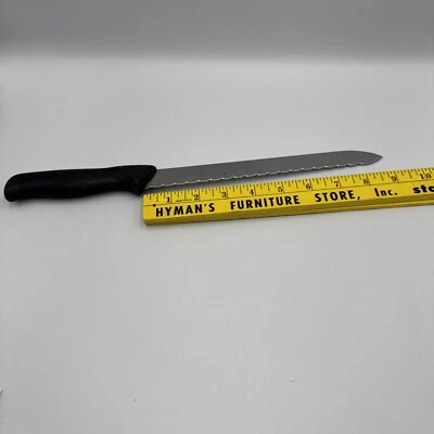 Cuchillo de pan dentado de chef mimado de acero inoxidable con funda protectora #1285 Foto 1 de 4