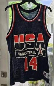 Vintage 90's Alonzo Mourning Team USA Champion NBA Jersey, Size 40 Dream Team II - Picture 1 of 8