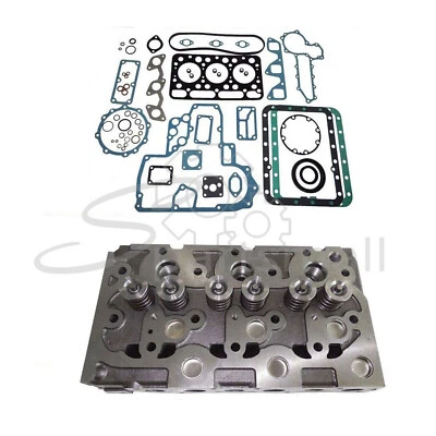 New Complete Cylinder Head Assy Valves & Full Gasket Set for Kubota D1101 DH1101 - Image 1 of 4