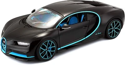 Bburago Bugatti Chiron 42 Secondi Record Mondiale (Nero Scala 1:18 ) Modellino - Immagine 1 di 4