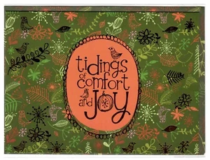 Tidings of Comfort and Joy Christmas Card with Matching Envelope - I Combine S/H - Picture 1 of 2