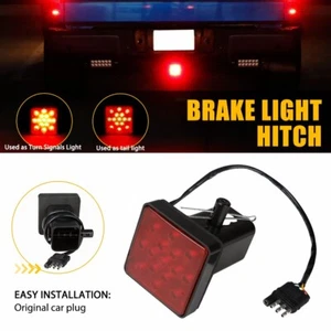 15-LED Brake Light Trailer Hitch Cover Towing & Hauling for 2" Receiver Red Lens - Picture 1 of 13