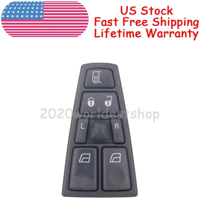 Power Window Door Lock Switch Front Driver Side for Volvo VNL VNM 2004-2012 US Foto 1 de 4