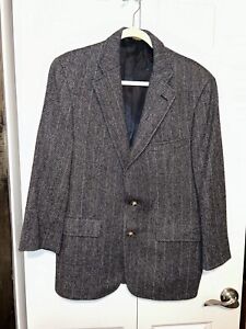 Vintage Palm Beach Mens Blazer Sport Coat 100% Pure Wool Gray