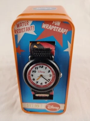 Disney Kids винтажный скейтбордист часы с крюк и петля группы в олово - новый! - Изображение 1 из 3