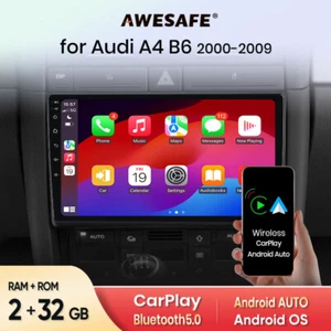 Wireless Carplay 2+32G Für Audi A4 8E 2000-2009 Android 12 Autoradio Navigation - Bild 1 von 14