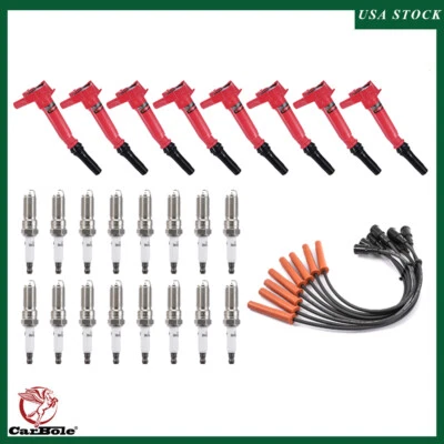 UF631 Ignition Coil and Spark Plug Wire Set For Ford F250 F350 Super Duty F-150 - Image 1 of 4