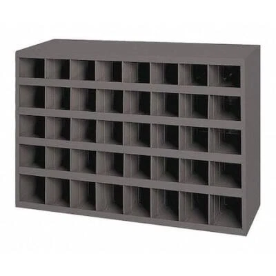 DURHAM MANUFACTURING Durham Mfg 349-95 Pigeonhole Bin Unit, 40 Compartments, 5 Shelves, 8-1/2 In D X