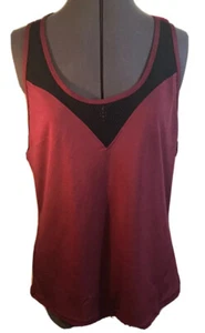 Pop Fit Damen Tank L Training Fitness Gym Wear Racerback weinrot Neu mit Etikett - Bild 1 von 7