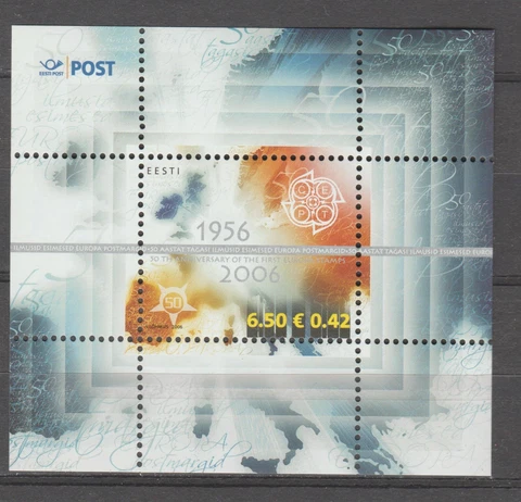 S36824 Eesti Estonia 2006 50 Years Europa Stamps S/S Cover