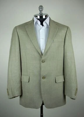 ANDREW FEZZA Mens SILK & WORSTED WOOL Two Button No Vent Sportcoat size 40 R - Image 1 of 4