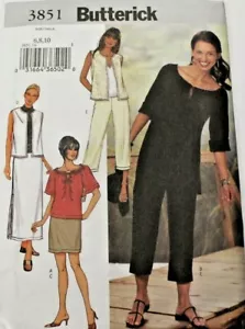 Butterick 3851 Misses Weste, Top oder Tunika, Rock & Hose Schnittmuster 6-8-10 - Bild 1 von 2