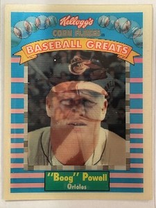 1991 Kellogg's Corn Flakes Boog Powell Baseball Greats #13 Baseball Orioles