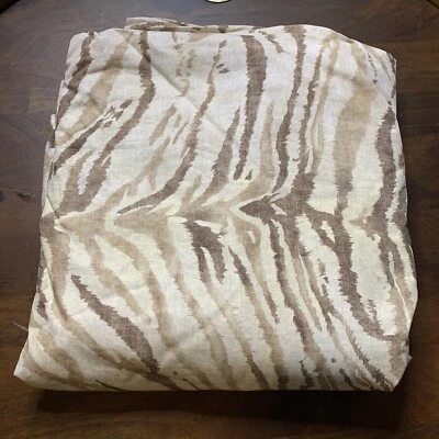 Funda nórdica Pottery Barn marrón safari tema cebra rayas algodón king Foto 1 de 2