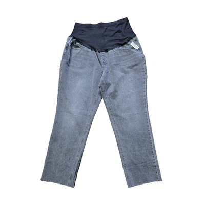 Old Navy Maternity Black Jeans Women's Size 18 Full Panel Straight Leg NWT - Image 1 of 4