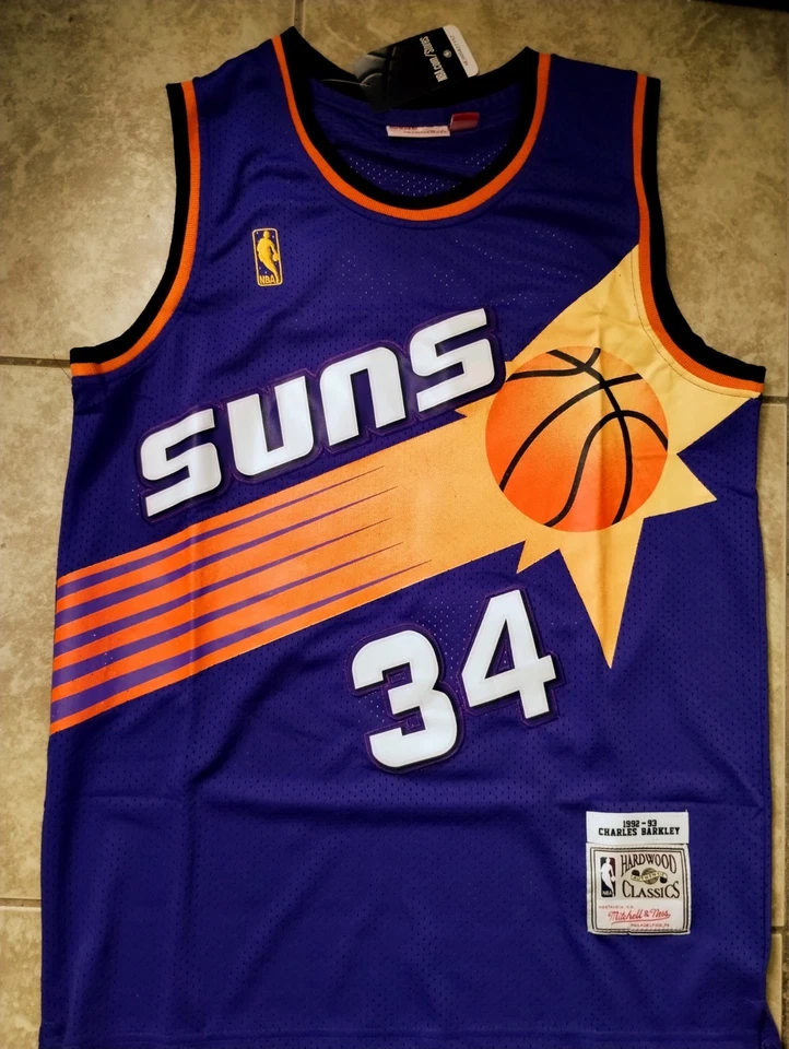 Футболка Phoenix Suns Charles Barkley No34 ретро фиолетовая футболка продавец из США - Изображение 1 из 4
