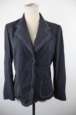 MARELLA GIACCA BLAZER DONNA TG 44 WOMAN VINTAGE JACKET BLU - Immagine 1 di 4