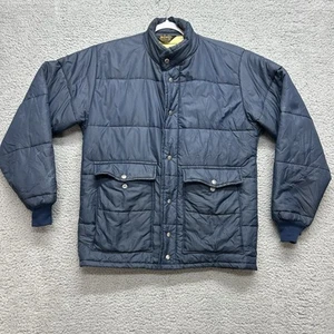 Vintage 70s Swingster Puffer Jacket Men’s M Blue Snap/Zip Closure Made in USA - Bild 1 von 16