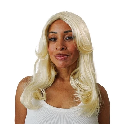 Peluca Disfraz Adulto Rubia Años 70 Emplumada | Talla Única Foto 1 de 4