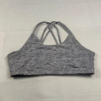 Sujetador deportivo ZYIA ACTIVE gris jaspeado con tiras traseras XXXL Foto 1 de 4